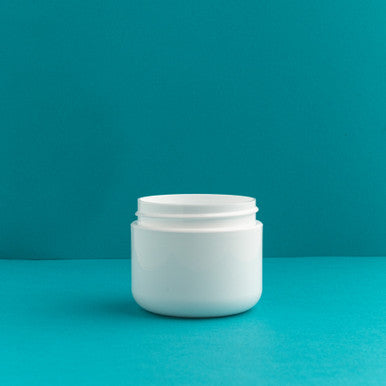2 oz White Double Walled Plastic Jar