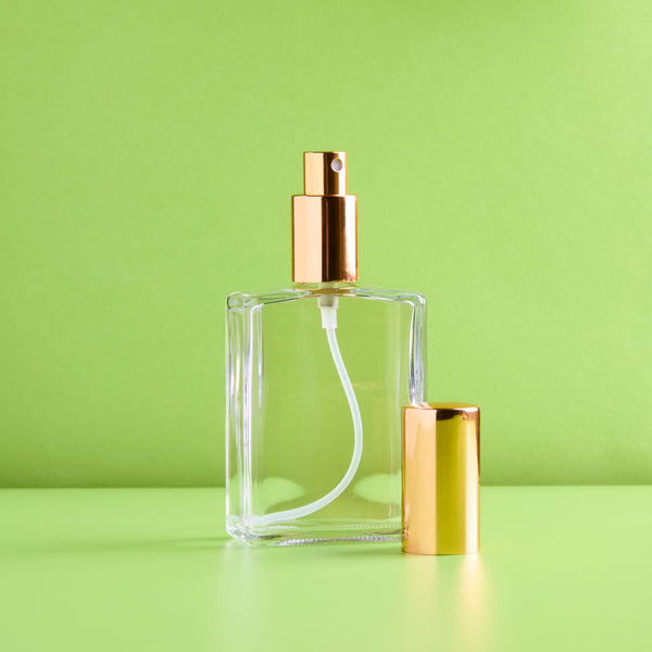 4 oz Glass Bottle with Gold Sprayer & Cap