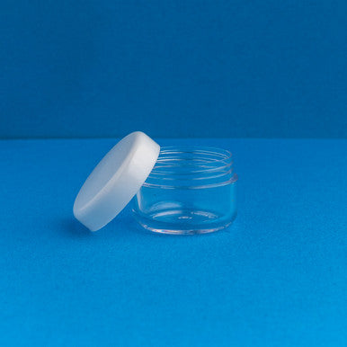 6 ml Clear Lip Balm, Eyeshadow Containers with White Lid