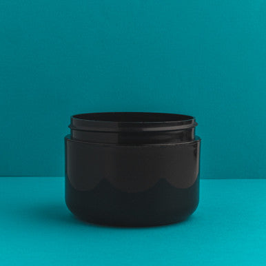 8 oz Black Double Walled Plastic Cosmetic Jars