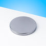 Flat Metal Candle Jar Lid - Silver fragrance oil bottle