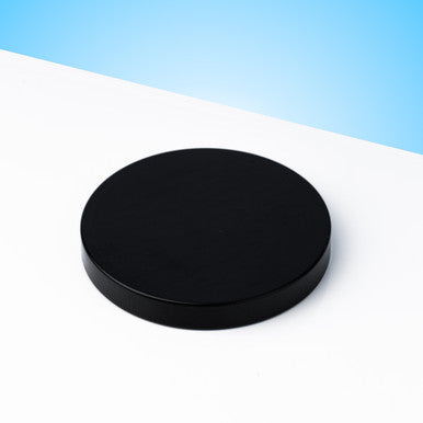Flat Metal Candle Jar Lid - Black fragrance oil bottle