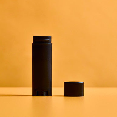 Black Lip Balm Tubes with Caps- Oval