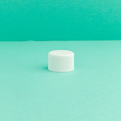 White Ribbed Lids 24/410 fragrance oil bottle - Zoom Media 1