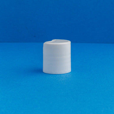 White Smooth Disc Top Lids 20/410 fragrance oil bottle