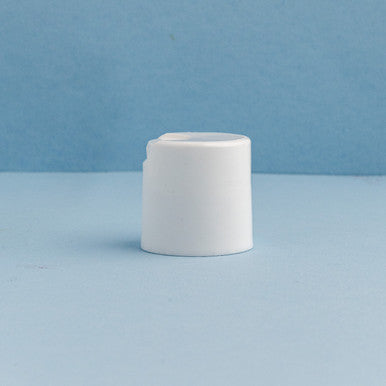 White Smooth Disc Top Lids 24/410 fragrance oil bottle