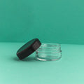 10 ml Clear Lip Balm Containers with Black Lids