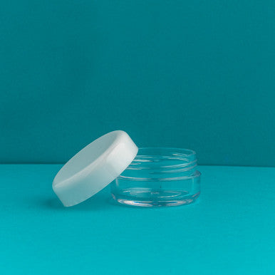 10 ml Clear Lip Balm Containers with White Lids