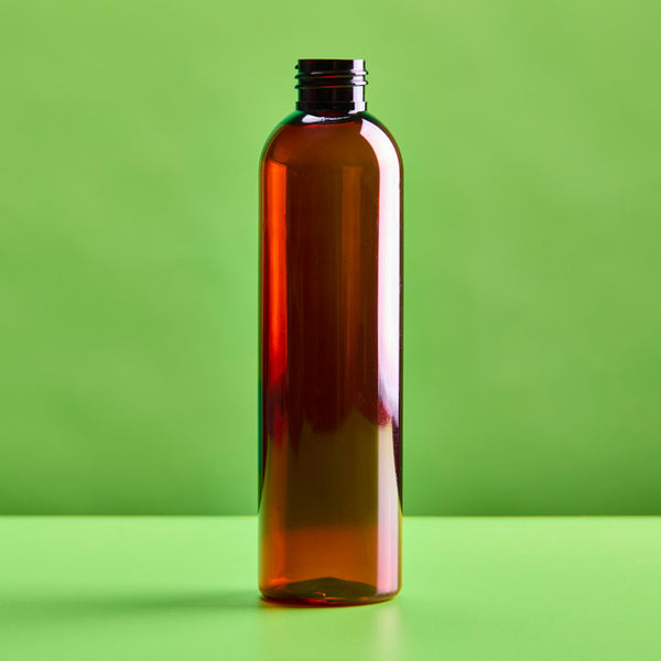 8 oz. Amber Plastic Bullet Bottle