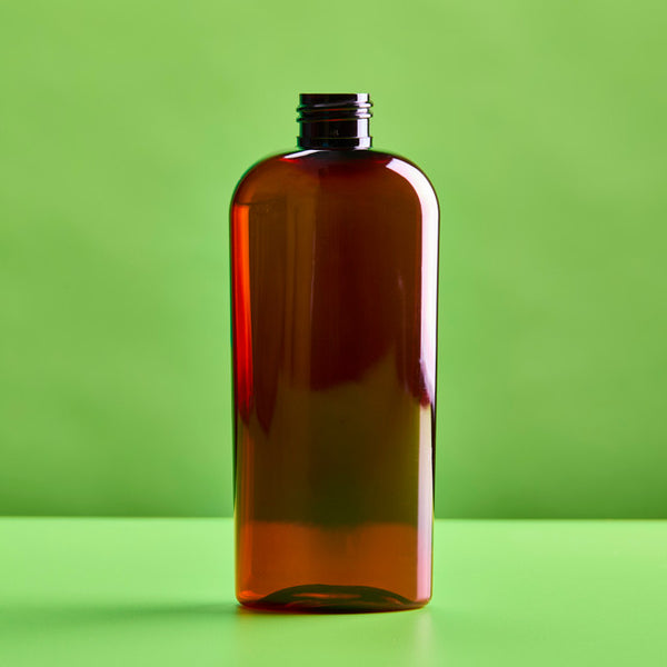 8 oz. Amber Cosmo Plastic Bottle