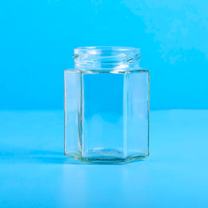 6.5 oz Glass Hexagon Candle Jar