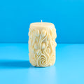 Floral Detail Pillar Silicone Mold fragrance oil bottle