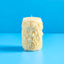 Floral Detail Pillar Silicone Mold fragrance oil bottle