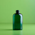 4 oz Green Boston Round Plastic Bottle - 20/410
