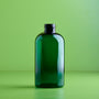 8 oz Green Boston Round Plastic Bottle - 24/410 - Zoom Thumbnail Media 1