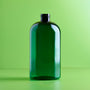 16 oz Green Boston Round Plastic Bottle - 24/410 - Zoom Thumbnail Media 1