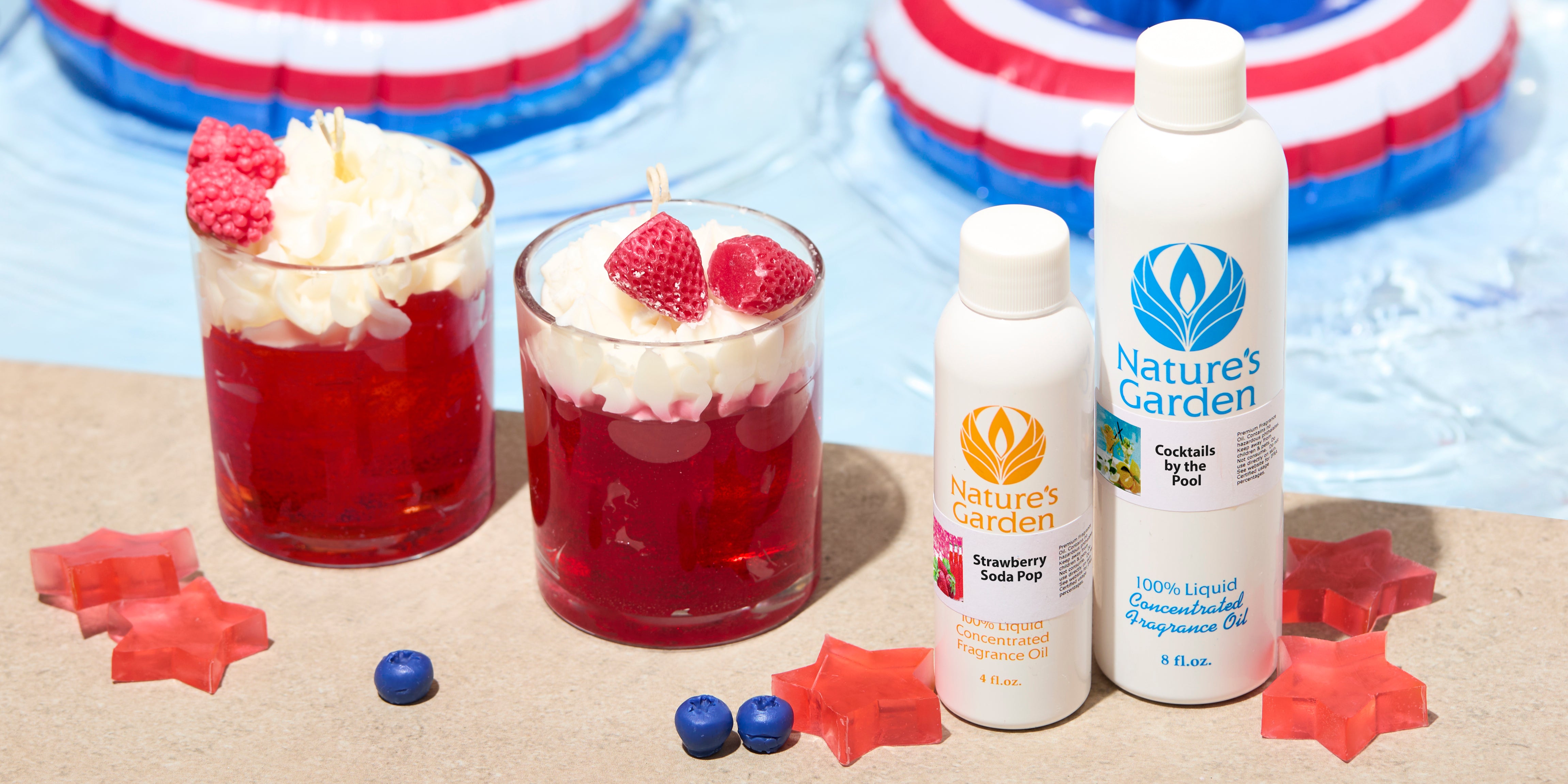 Red White and Poolside